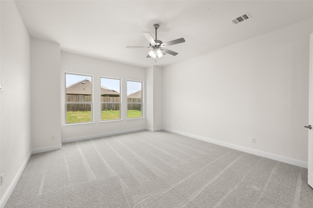 424 Lamb Ln, Waxahachie, TX 75167 - unfurnished room with carpet, visible vents, a ceiling fan, and baseboards
