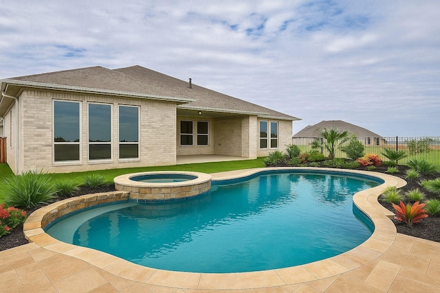 4418 Capstone Rd, Midlothian, TX 76065 - view of swimming pool featuring a pool with connected hot tub and a patio area