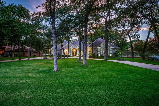 12215 Lake Forest Dr, Azle, TX 76020 - view of front of house with a yard