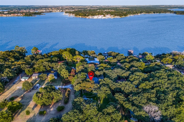 12215 Lake Forest Dr, Azle, TX 76020 - aerial overview of property's location with a large body of water