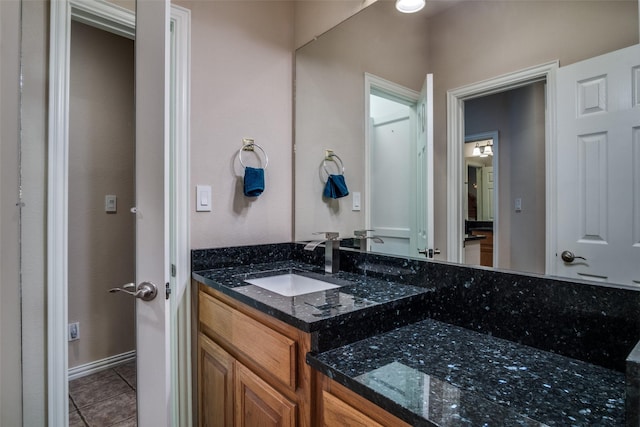 12215 Lake Forest Dr, Azle, TX 76020 - bathroom with tile patterned flooring and vanity