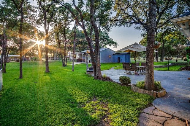 12215 Lake Forest Dr, Azle, TX 76020 - view of green lawn featuring a patio area