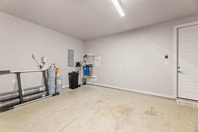 4120 Sandhills Ln, Prosper, TX 75078 - misc room featuring electric panel, concrete floors, and baseboards
