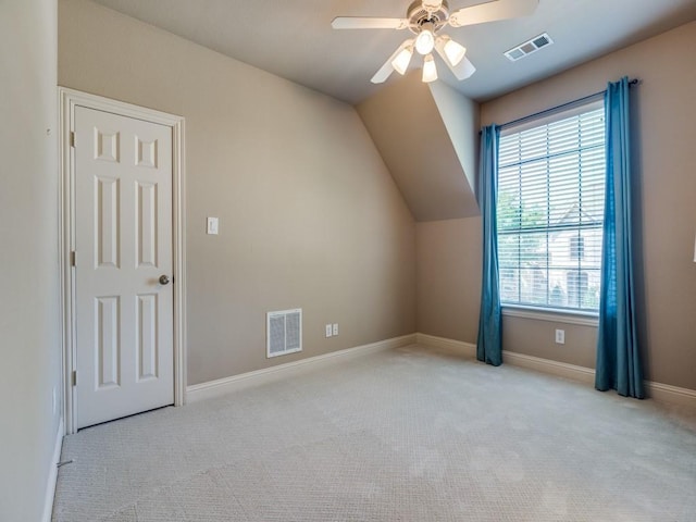 7212 Millard Pond Dr, Mckinney, TX 75071 - bonus room featuring carpet flooring, ceiling fan, and visible vents