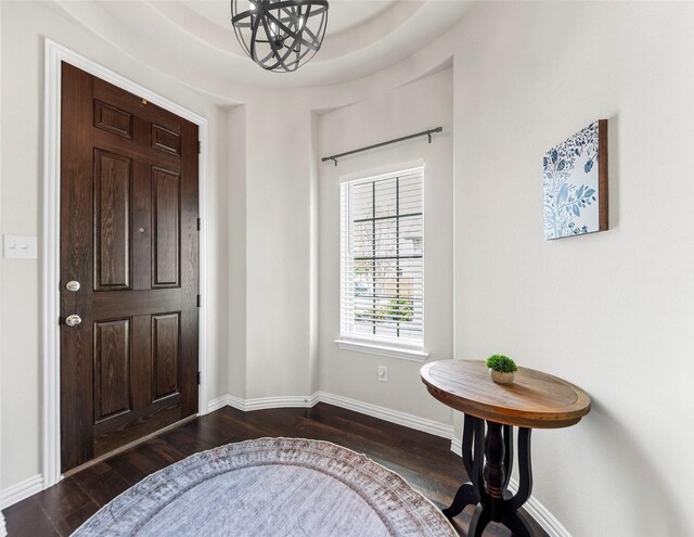 7600 W Fork Ln, Mckinney, TX 75071 - hallway with dark wood-style floors, recessed lighting, and arched walkways