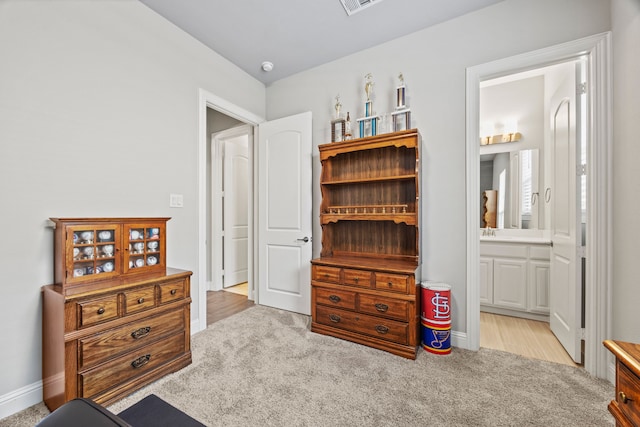 4112 Angelina Dr, Mckinney, TX 75071 - bedroom with carpet, a sink, and connected bathroom