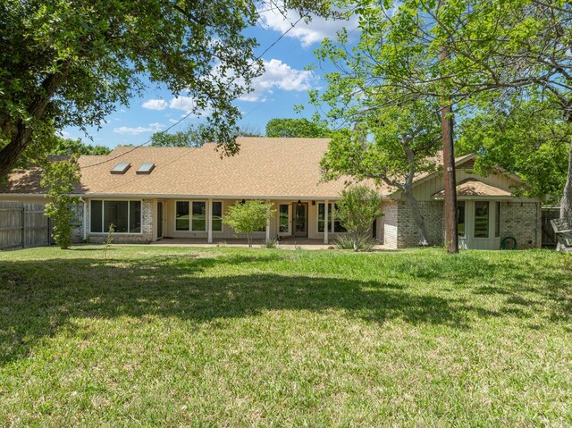 10019 Lost Oak Ridge Dr, Woodway, TX 76712 - back of house with brick siding and a shingled roof