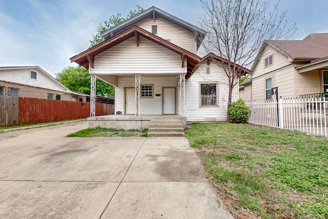 2311 Market Ave, Fort Worth, TX 76164 - view of front of property featuring fence and covered porch