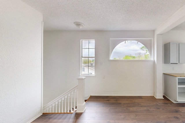 2311 Market Ave, Fort Worth, TX 76164 - unfurnished room with plenty of natural light, wood finished floors, and a textured ceiling