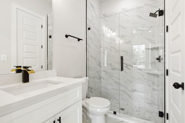 2239 Scotland Dr, Dallas, TX 75216 - full bath with a marble finish shower, toilet, and vanity