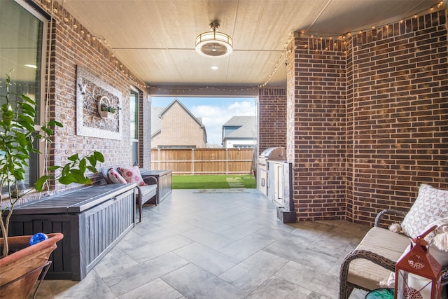 1765 Bramshaw Trl, Farmers Branch, TX 75234 - view of patio / terrace featuring fence and area for grilling