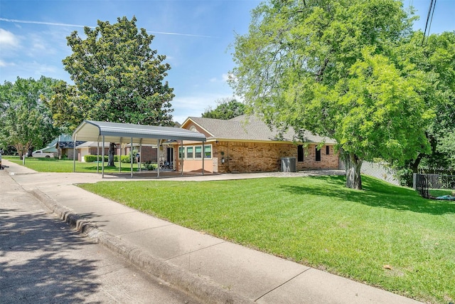 603 S 2nd St, Midlothian, TX 76065 - view of front of property featuring a detached carport and brick siding
