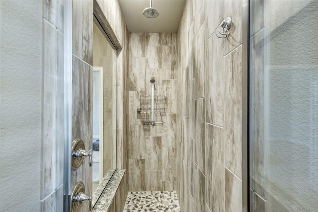 8205 San Bernard Trl, Mckinney, TX 75071 - bathroom featuring a tile shower