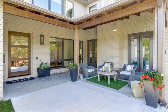 entrance foyer with plenty of natural light, recessed lighting, concrete floors, and stairway