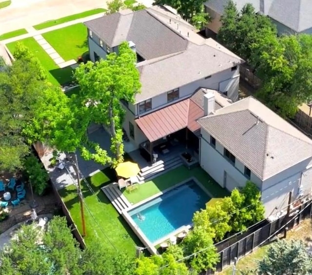 6604 Northridge Dr, Dallas, TX 75214 - aerial view of property and surrounding area featuring a pool