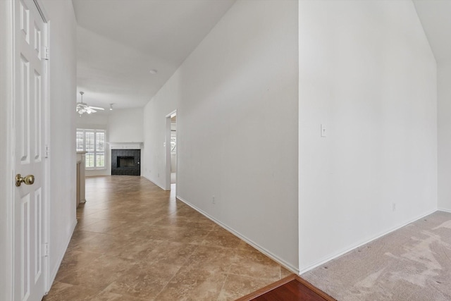 corridor with baseboards