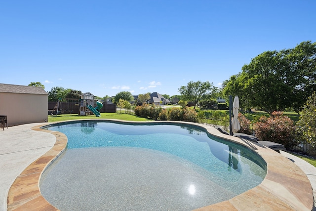 1500 Shropshire St, Keller, TX 76248 - view of pool with a playground and a patio area