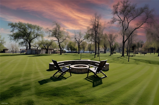 141 York Bridge Rd, Springtown, TX 76082 - surrounding community with a fire pit and a yard