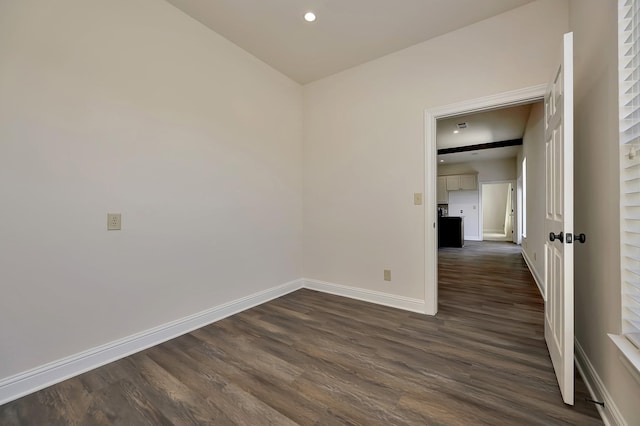 2312 Royce Dr, Arlington, TX 76016 - unfurnished room featuring baseboards, dark wood finished floors, and recessed lighting