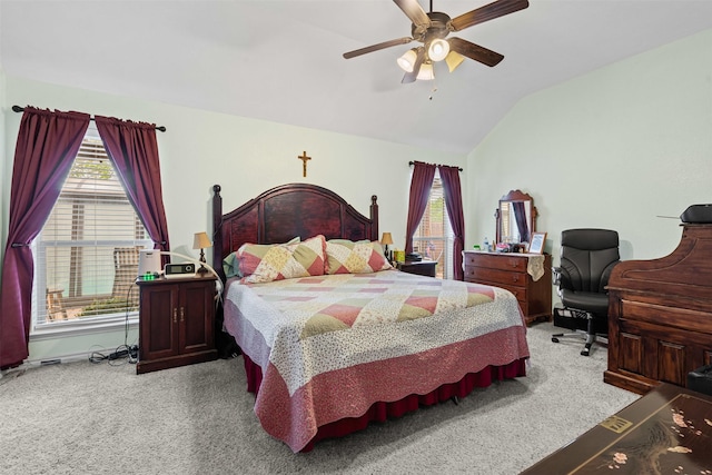 5929 Black Bass Dr, Fort Worth, TX 76179 - bedroom featuring carpet floors, multiple windows, and vaulted ceiling