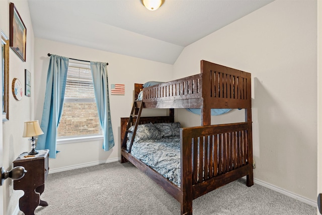 5929 Black Bass Dr, Fort Worth, TX 76179 - carpeted bedroom featuring baseboards and vaulted ceiling