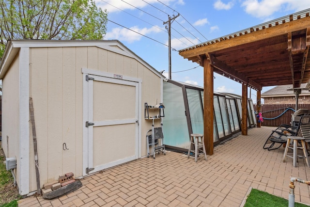 5929 Black Bass Dr, Fort Worth, TX 76179 - view of shed with fence