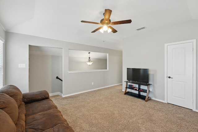336 Avila Ln, Fort Worth, TX 76052 - living area with carpet and ceiling fan