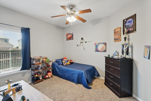 336 Avila Ln, Fort Worth, TX 76052 - bedroom featuring carpet flooring and a ceiling fan