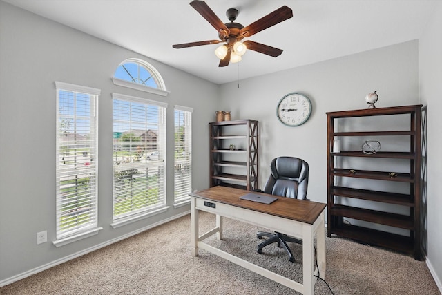 336 Avila Ln, Fort Worth, TX 76052 - home office with carpet flooring and a ceiling fan
