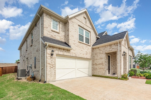 760 Durham St, Allen, TX 75013 - traditional-style home with a garage, driveway, central AC, and brick siding
