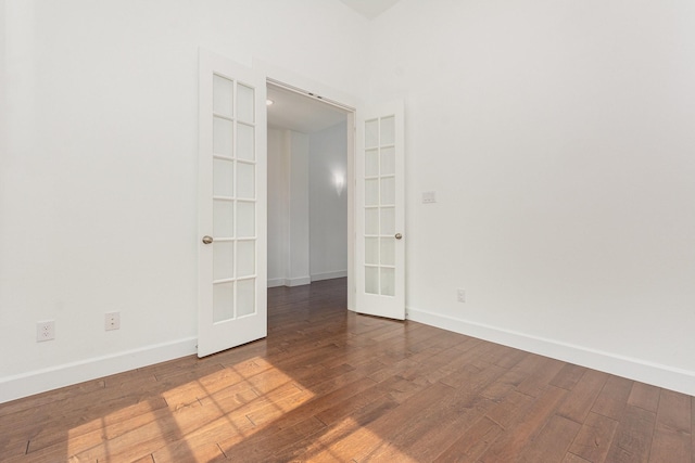 760 Durham St, Allen, TX 75013 - spare room featuring french doors, wood finished floors, and baseboards