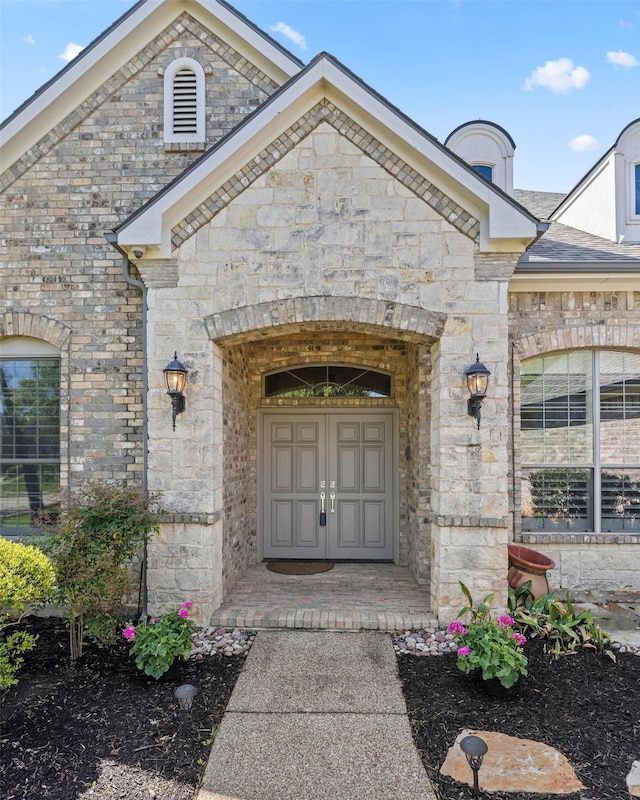 1406 Jacob Ave, Keller, TX 76248 - doorway to property with stone siding