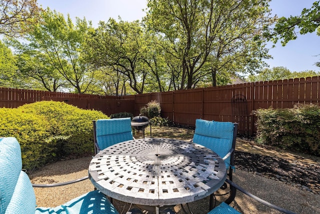 1406 Jacob Ave, Keller, TX 76248 - view of patio / terrace with a fenced backyard and outdoor dining area