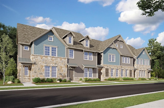 view of front of property with stone siding