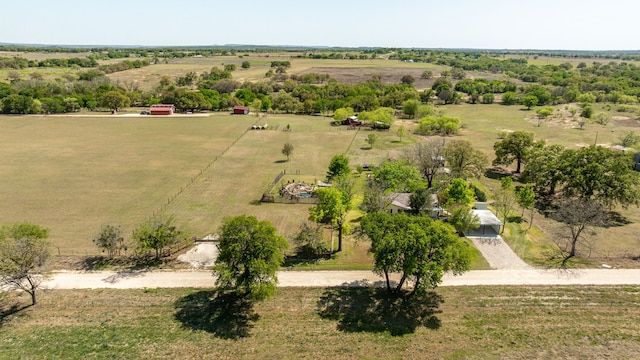 aerial view featuring a rural view