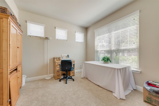 781 Bosley Dr, Fate, TX 75087 - home office with light colored carpet and baseboards