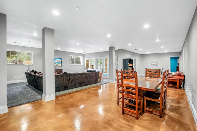 10040 Little Horn Cir, Frisco, TX 75035 - dining space with recessed lighting and finished concrete flooring