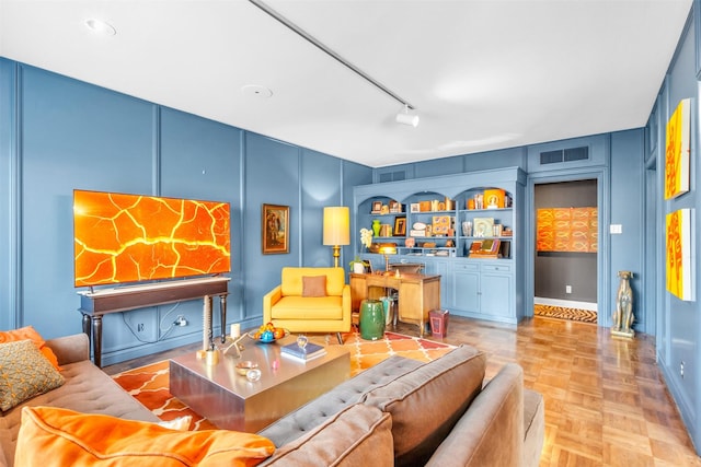 6126 Averill Way Unit 203W, Dallas, TX 75225 - dining area with ornamental molding, baseboards, dark wood-type flooring, a raised ceiling, and a notable chandelier