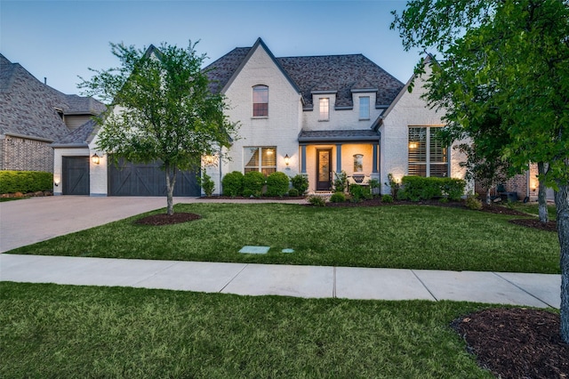 1128 Ellicott Dr, Celina, TX 75009 - view of front of home with driveway, brick siding, a front yard, and a garage