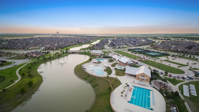 1128 Ellicott Dr, Celina, TX 75009 - view of property location with a nearby body of water, a pool, and nearby suburban area