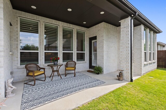 view of patio with fence