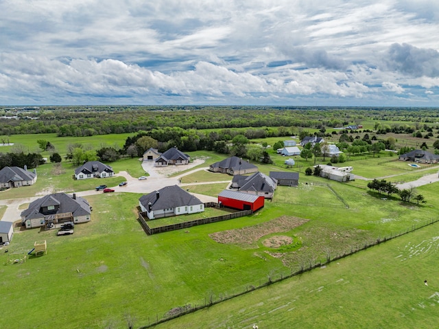 birds eye view of property with a residential view