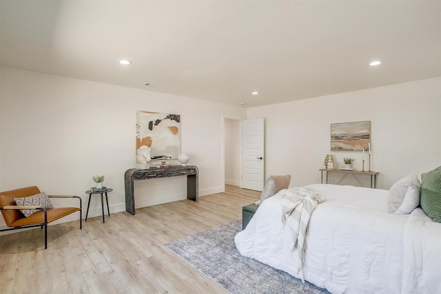 5440 Fursman Ave, Fort Worth, TX 76114 - bedroom featuring baseboards, recessed lighting, and light wood-style floors