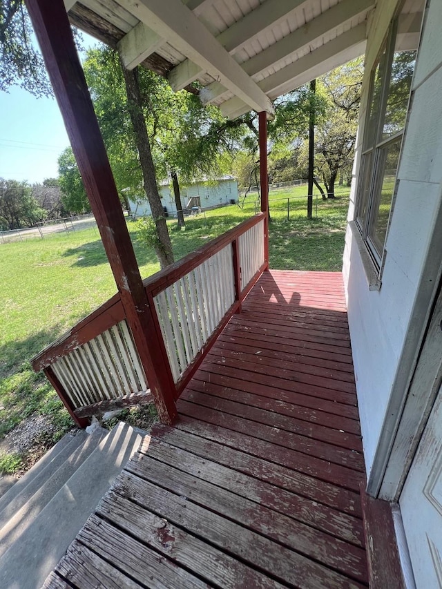 305 County Road 1607, Clifton, TX 76634 - wooden deck featuring a yard