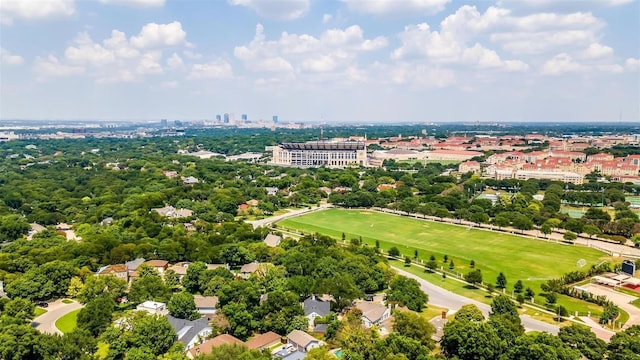 aerial view with a view of city