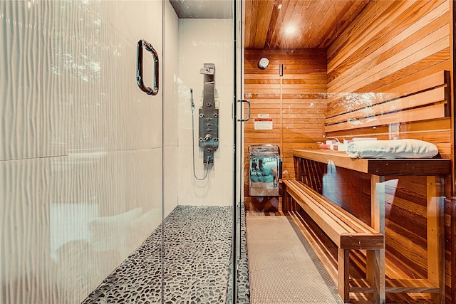 11484 Strait Ln, Dallas, TX 75229 - sauna with wood walls and wood ceiling