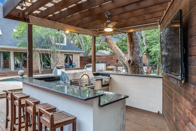 11484 Strait Ln, Dallas, TX 75229 - view of patio / terrace featuring area for grilling and a deck