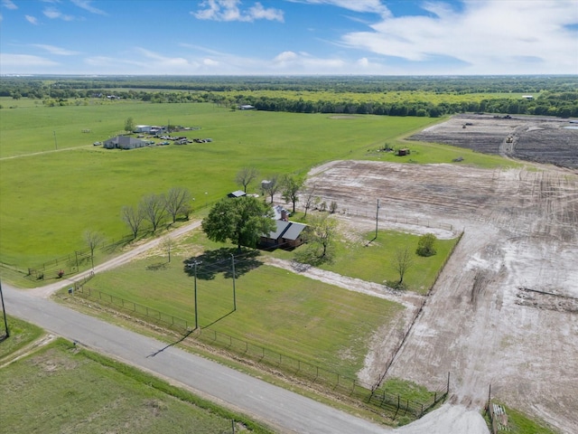 aerial view with a rural view