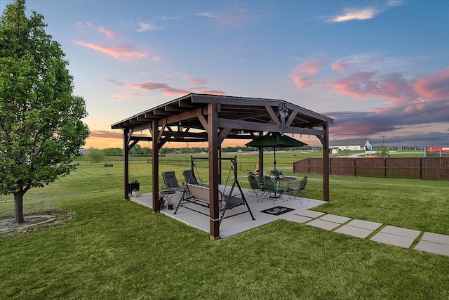 191 Cardiff Ln, Waxahachie, TX 75167 - view of community with a gazebo, fence, a patio area, and a lawn
