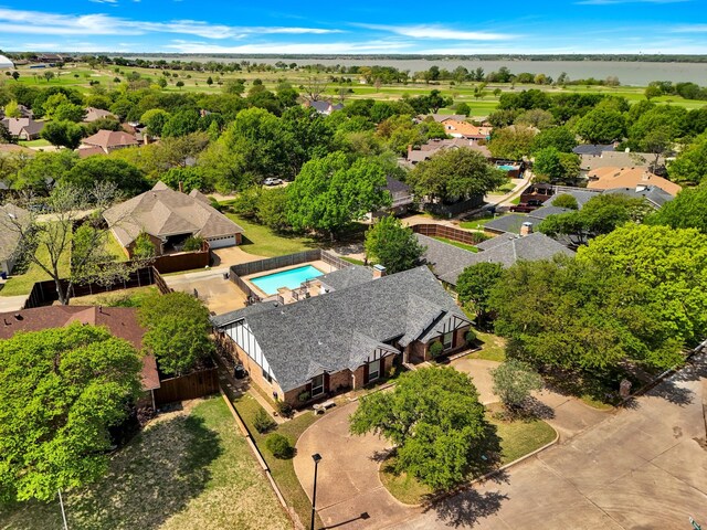 1770 Plummer Dr, Rockwall, TX 75087 - aerial view of a large body of water and a pool